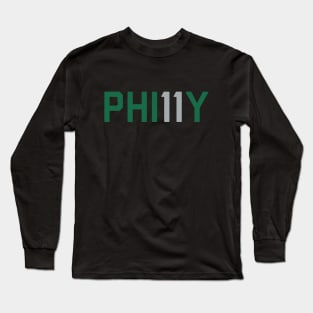 PHI11Y, Retro - Black Long Sleeve T-Shirt